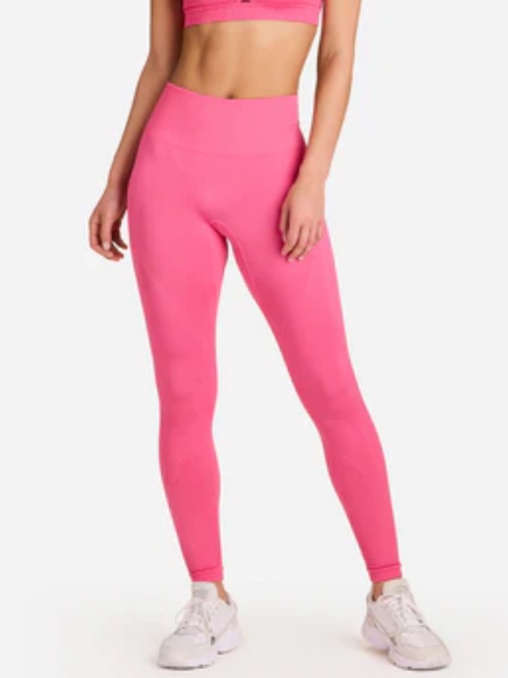 Revolve Alala Barre Seamless Knit Leggings Punch Pink